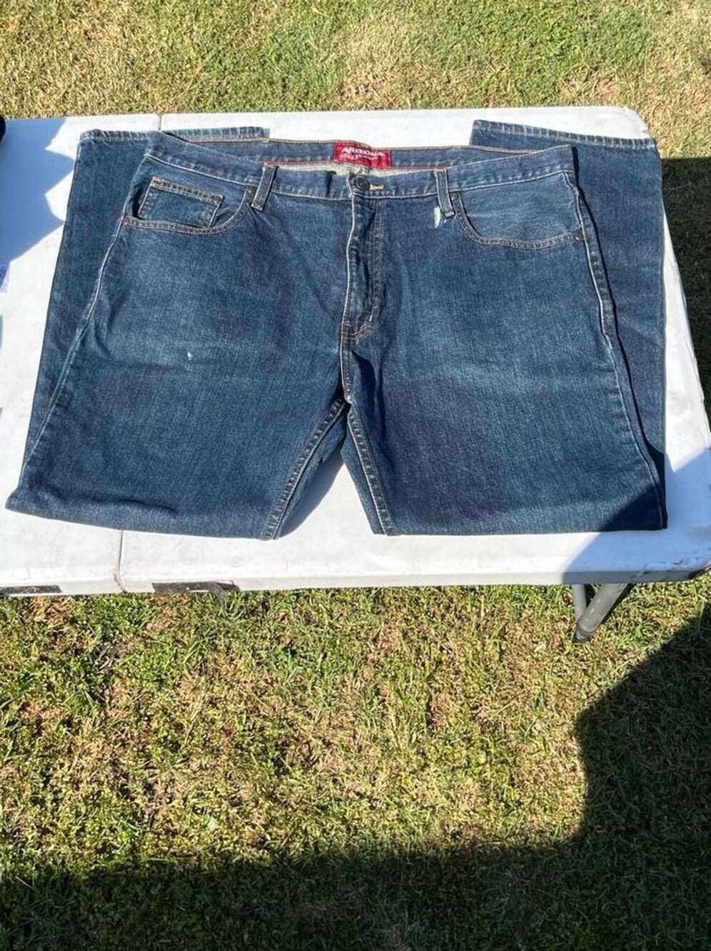 Arizona Jean Co. Men's 38x30 Original Straight Leg Jeans Dark Wash